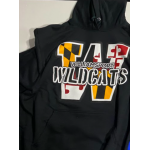 Black Fleece Pullover Hooded Sweatshirt Maryland Wildcat Logo